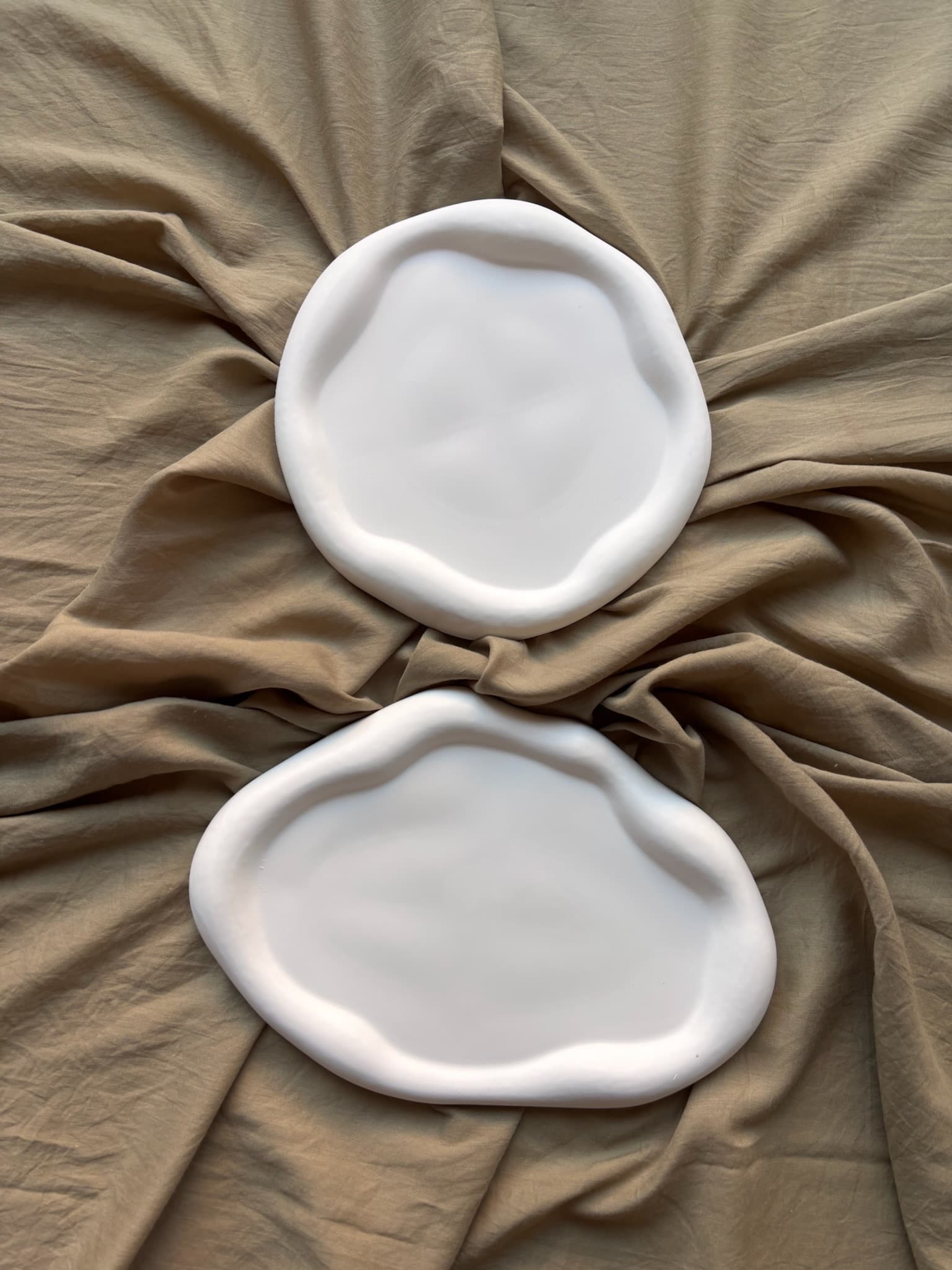 2'li Bulut Desenli Tabak Seti