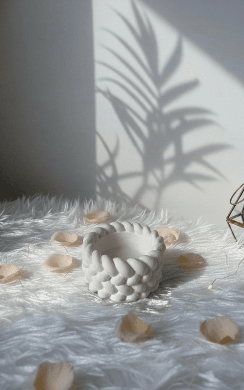 Örgü Dokulu Mini Saksı